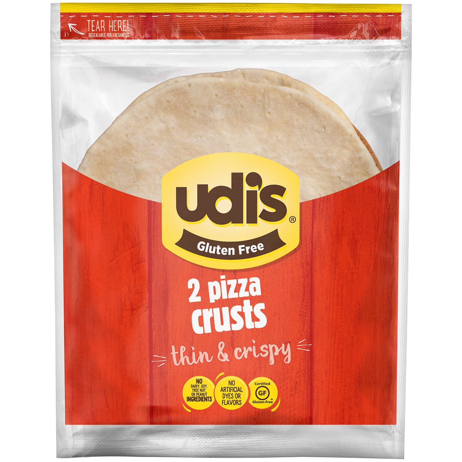 Udi's Gluten Free Two Cheese Pizza - Gluten-Free Ration